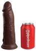 King Cock Elite, Dual Density Silicone Cock Brown -20cm.
