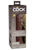 King Cock Elite, Dual Density Silicone Cock Brown -20cm.