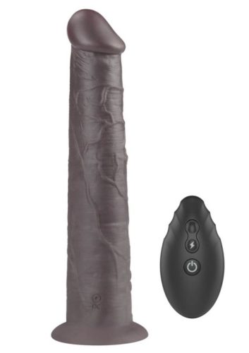 Dual Layered Silicone Rotator Brown,akkus,távirányítós-25cm.