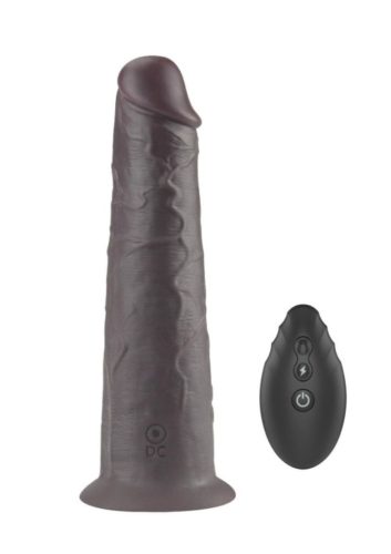 Dual Layered Silicone Rotator Brown,akkus,távirányítós-20cm.