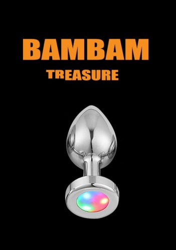LED metal anal plug -közepes.