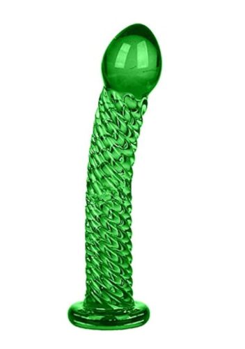 Micah zöld üveg dildó -18cm.