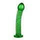 Micah zöld üveg dildó -18cm.