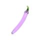 Üveg padlizsán dildó-19cm.