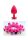 Pink szilikon anál plug csillogó véggel-közepes méret.