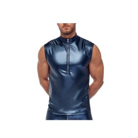 Tank top with zip Top Andio Metallic blue Méret:L