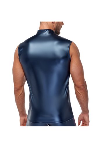 Tank top with zip Top Andio Metallic blue Méret:L
