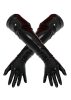 LATEX - hosszú, unisex kesztyű, fekete Méret:S