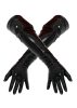 LATEX - hosszú, unisex kesztyű, fekete Méret:L