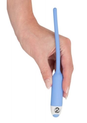 Kis, szilikon húgycsővibrátor.