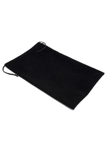 Fekete bársonytáska-18cm.