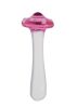 Üveg pink mushroom anal plug.