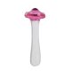Üveg pink mushroom anal plug.