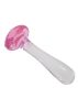 Üveg pink mushroom anal plug.