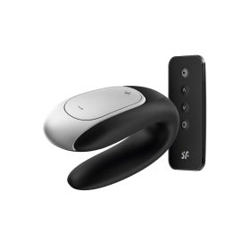   Satisfyer Double Fun - okos, akkus, vízálló, rádiós párvibrátor ,fekete.