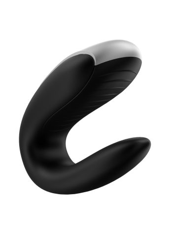 Satisfyer Double Fun - okos, akkus, vízálló, rádiós párvibrátor ,fekete.