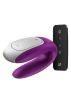 Satisfyer Double Fun - okos, akkus, vízálló, rádiós párvibrátor ,lila.