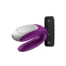   Satisfyer Double Fun - okos, akkus, vízálló, rádiós párvibrátor ,lila.