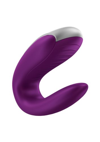Satisfyer Double Fun - okos, akkus, vízálló, rádiós párvibrátor ,lila.