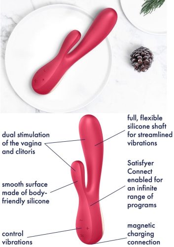 Satisfyer Mono Flex-okos, akkus vibrátor. Piros