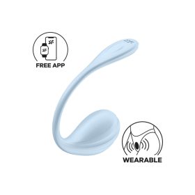Satisfyer Smooth Petal - okos vibrációs tojás -kék.