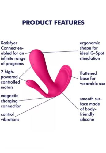 Satisfyer Top Secret Plus - akkus, okos 3 ágú vibrátor.