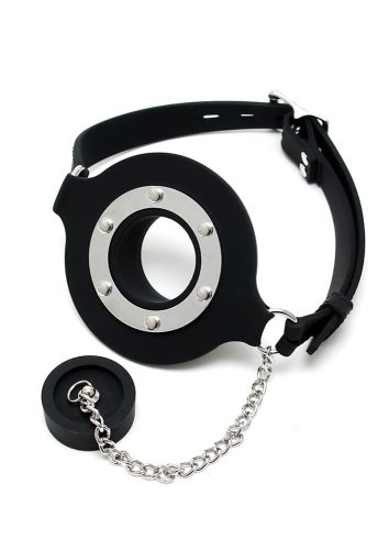 Mouthgag with opening and stopper