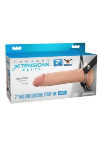 Silicone Hollow Strap-on - Dual Density,18cm.