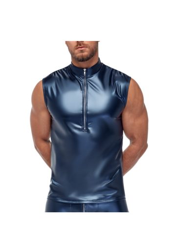 Tank top with zip Top Andio Metallic blue Méret:L