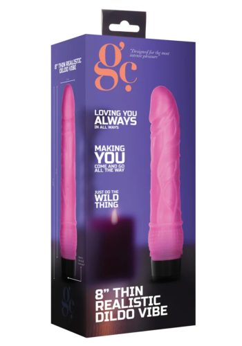Thin Realistic Dildo Vibrator -20cm