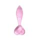 EUTIM pink üveg anal plug szívvel-12cm