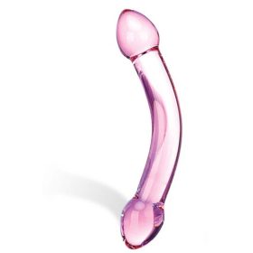 Double Trouble Purple Glass Dildo.
