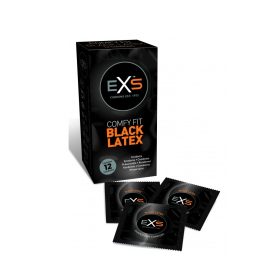 EXS Latex Black Condoms -12db.