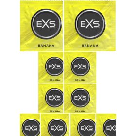 Banán ízű latex óvszer EXS - 10db 100db