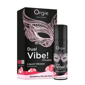 Orgie Dual Vibe - unisex folyékony vibrátor,Eper-Gin Tonic