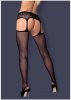 Garter stockings S307. Méret:S/M/L,fekete