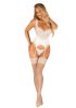 OBSESSIVE Amor Blanco underwire corset & thong. Méret:L/XL