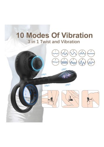 Perfect 3in1 péniszgyűrű és párvibrátor,akkus