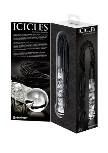 Icicles No.38. Üveg-bőr korbács  Bőr