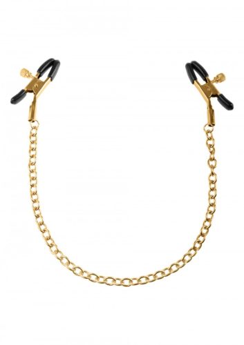 Fetish Fantasy Gold Nipple Chain Clamps.