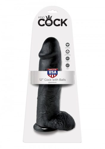 King Cock With Balls 30.5cm-black.