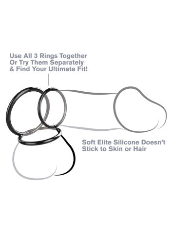 C-RINGZ SILICONE 3-RING STAMINA SET.
