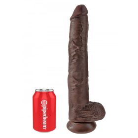 King Cock With Balls 35.5cm-barna.