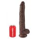 King Cock With Balls 35.5cm-barna.