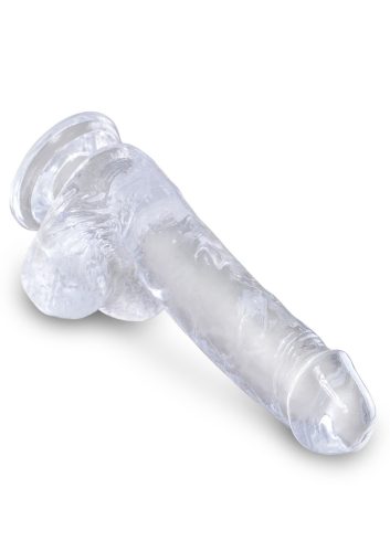 King Cock Clear herés dildó-16cm.