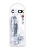King Cock Clear herés dildó-16cm.