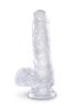 King Cock Clear herés dildó-16cm.