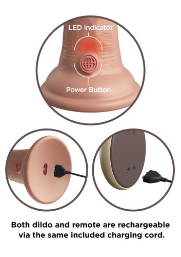 King Cock Elite vibrator,távirányítós,akkus -23cm.