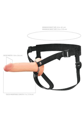 Silicone Hollow Strap-on - Dual Density,18cm.