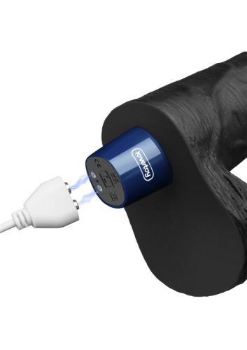 REAL SOFTEE fekete vibrator,herés,akkus -20cm